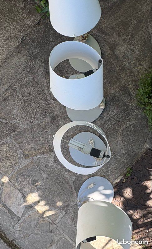 Lot de 4 lampes design blanches – style moderne / scandinave (image 6)