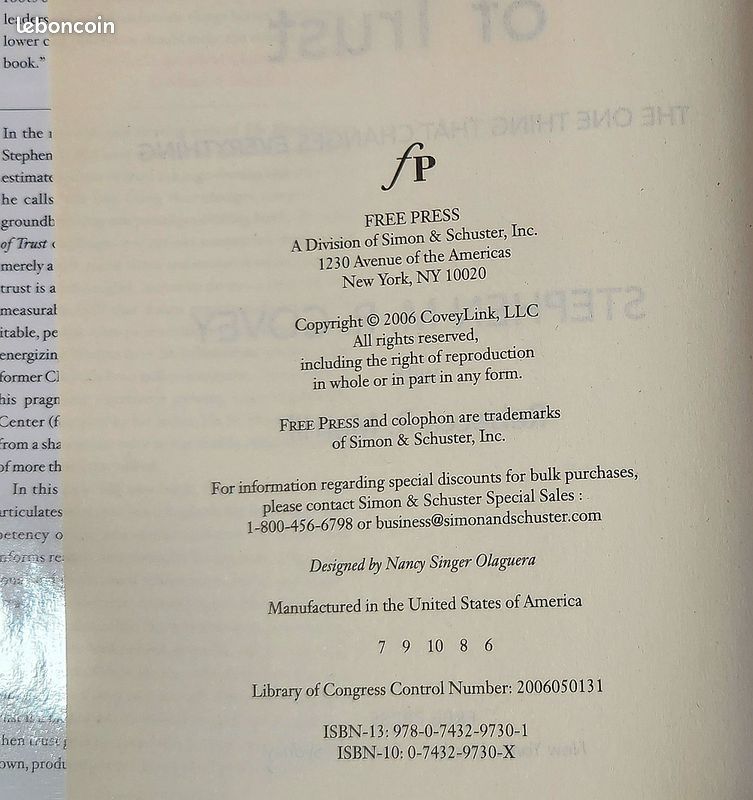 Livre The Speed of Trust (image 4)