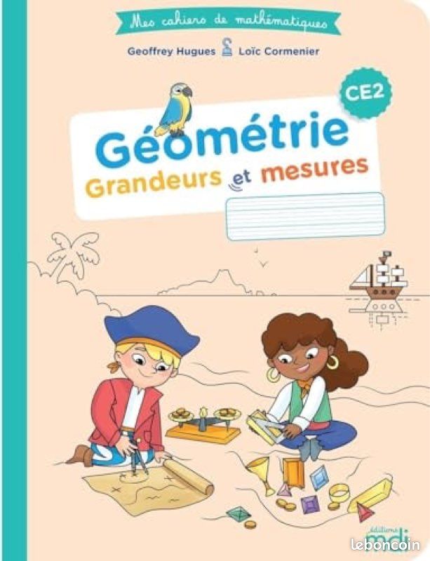 Cahier de mathématiques géométrie grandeurs et mesure CE2 MDi neuf (image 1)