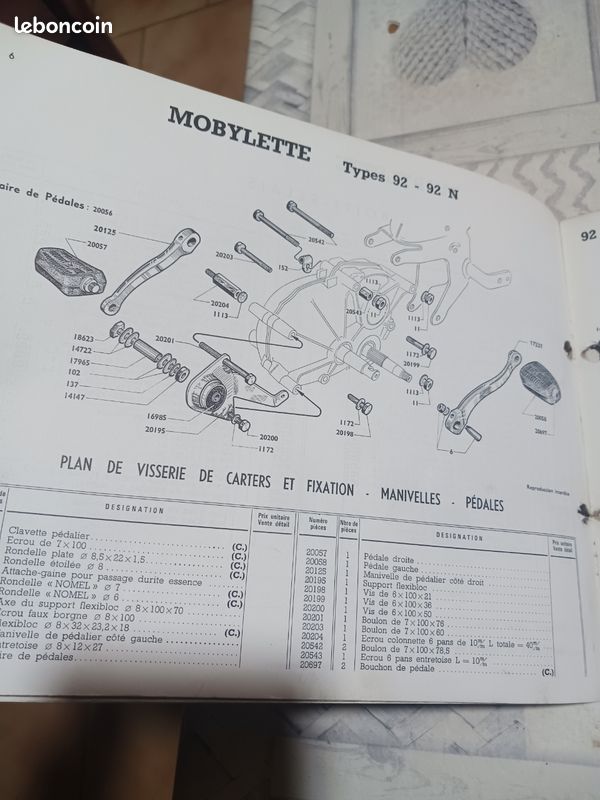 Revue technique motobecane motoconfort série N 40 toutes les 40 éditions mai 1971 catalogue pièces détachées livre d'époque - Collection