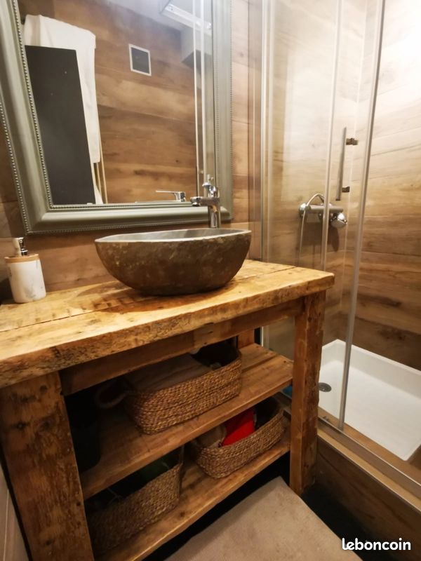 Etabli bois billot meuble de salle de bain billot ilot bar (image 3)