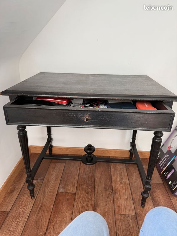 Table bureau Napoléon III bois noir (image 2)