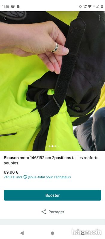 Blouson moto enfant ixs 146/152cm (image 7)