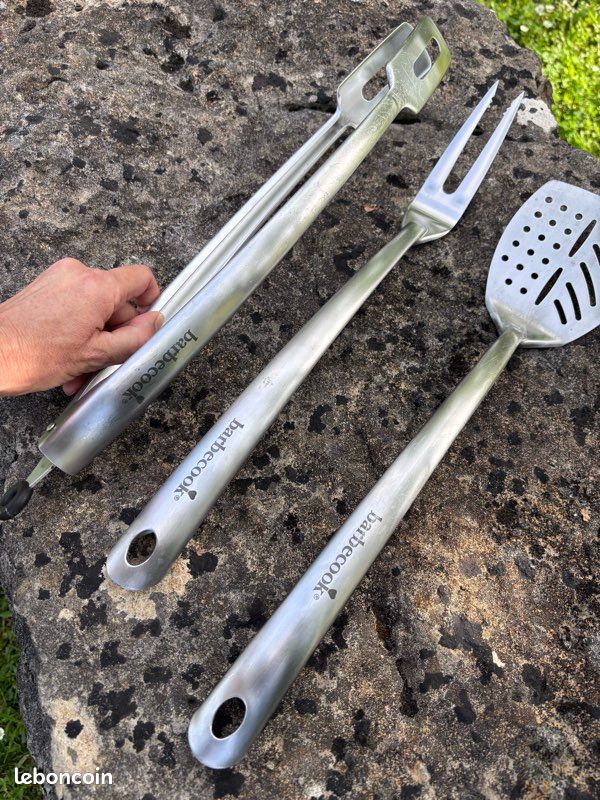 Barbecook Spatule à Poisson Inox Et Bois 37cm - Ustensile Barbecue Et Plancha