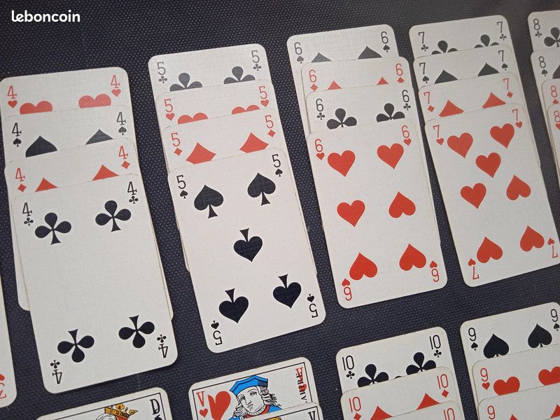 Jeu De Cartes Ancien Complet 52 Cartes + Joker - Fin XIXe / Début XXe Siècle - Collection Vintage