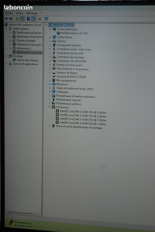 PC Fujitsu Esprimo i3 6100 / 8Go DDR4 / SSD 250Go / HDD 500Go / Nvidia GeForce Hdmi / Windows 11 pro (image 7)