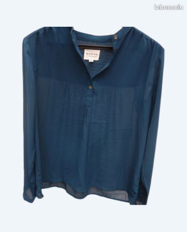 Chemisier Ycoo Taille S - Bleu Et Vert - Manches Longues - NEUF Avec étiquettes