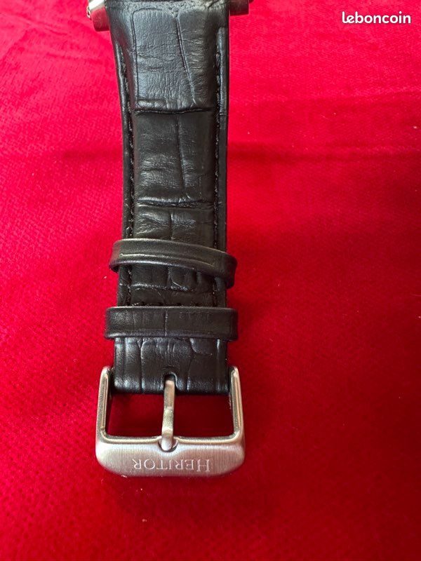 Montre heritor automatique,bracelet cuir noir (image 16)