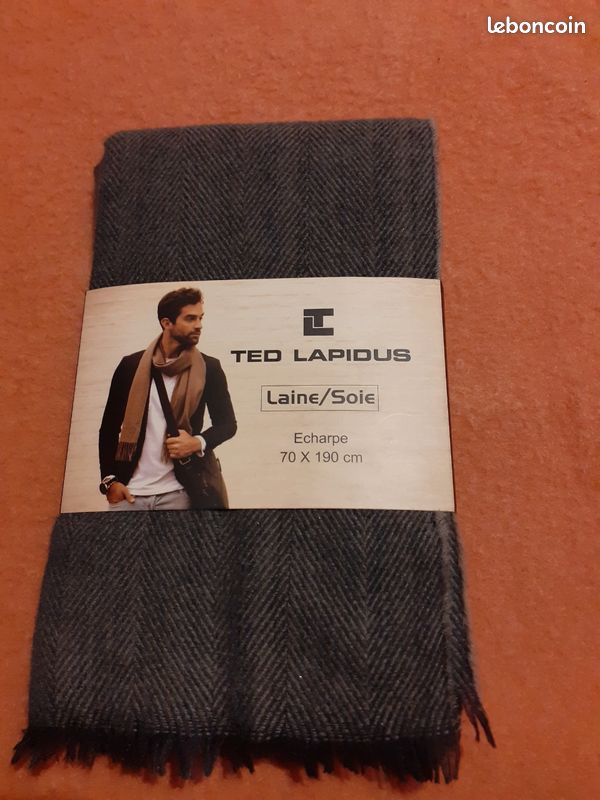 Écharpe Ted Lapidus - Laine, Polyamide, Soie, Noir, Neuf Avec étiquettes