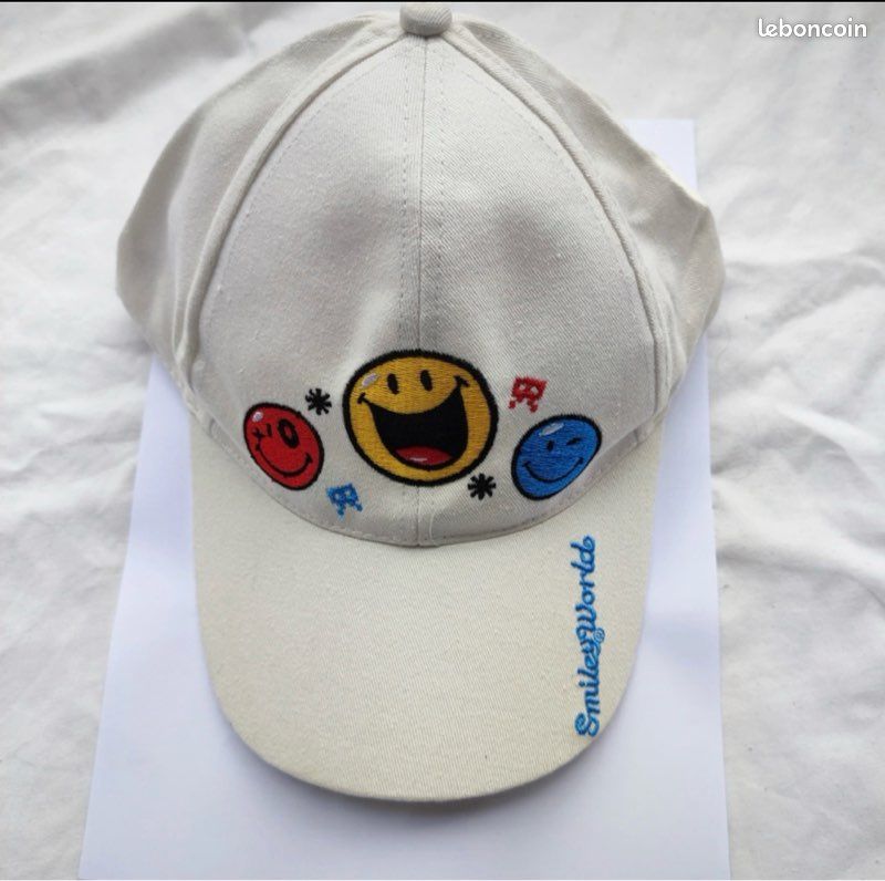 Casquette De Baseball Smiley En Coton - Style Décontracté Et Confortable Pour Quotidien