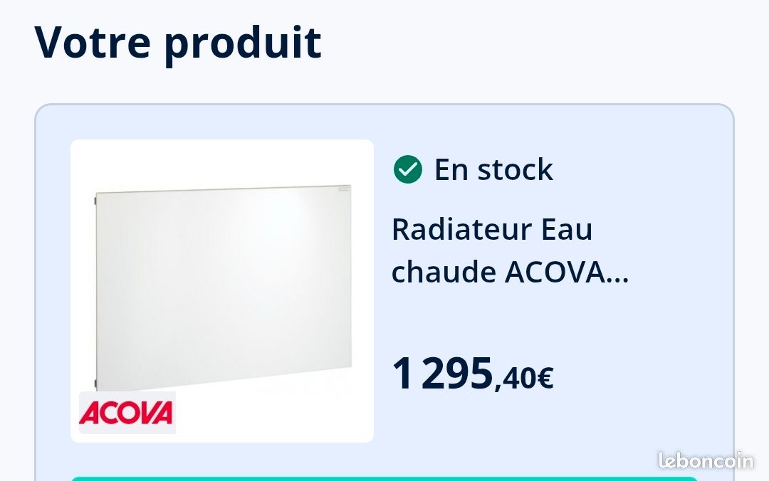 RadiRadiateur Eau chaude ACOVA Altima Horizontal 525W - VLM (image 8)