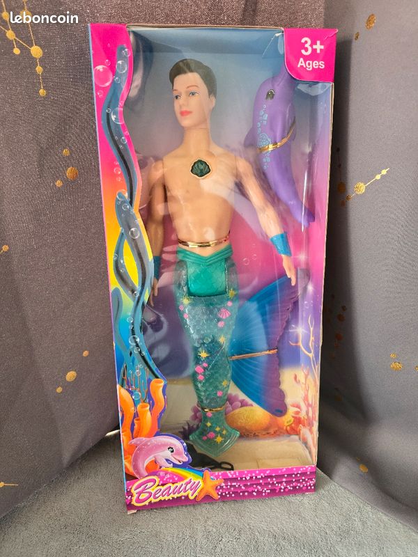 Poupée sirène masculine son et lumières neuve (image 2)