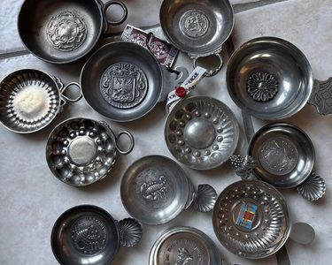 Argent Ancien Grand Taste Vin 20 Cm Poincons A Identifier