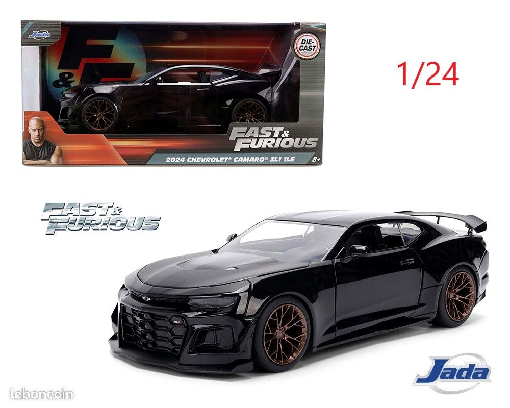 Miniature Chevrolet Camaro Noire Solido 1/43 - Portes Ouvrantes - Occasion (petit Défaut Peinture)