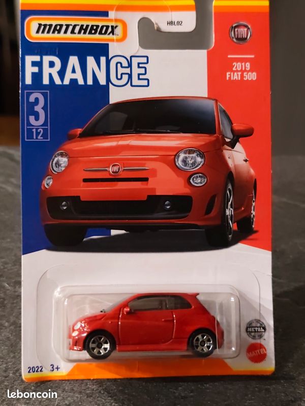 Matchbox Fiat 500 Turbo 2019, arancione 4/100, HVL70 Matchbox Fiat 500 Turbo 2019, arancione 4/100, HVL70