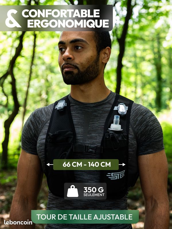 Gilet Lesté Prodigen 8 Lbs – Noir, Avec Bandes Réfléchissantes, Unisexe