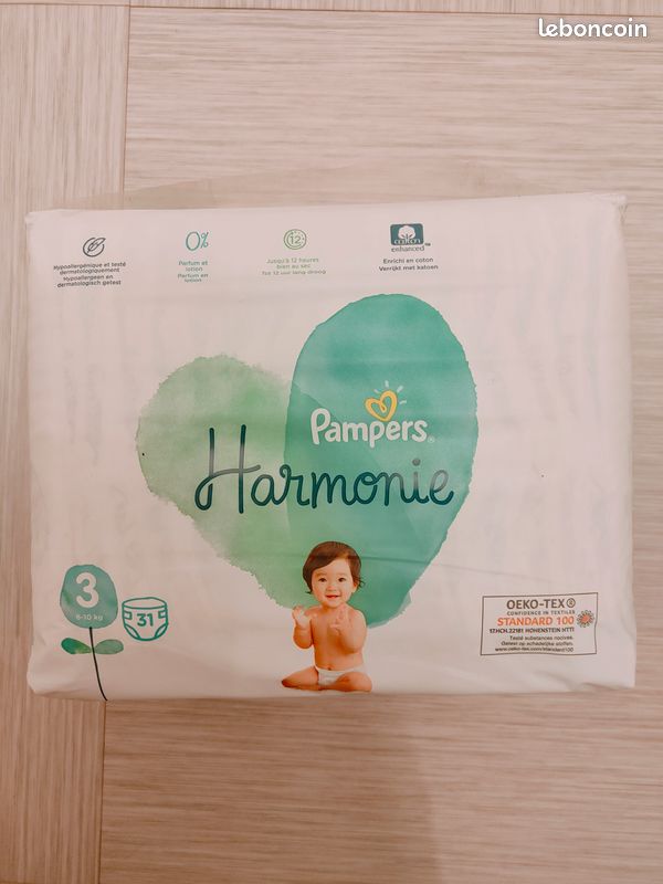 Couches Pampers Harmonie taille 3 à échanger ou vendre (image 1)