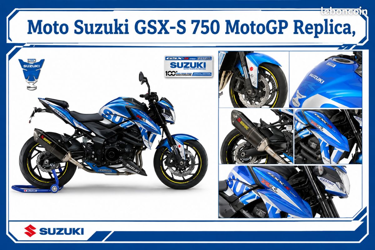 Kit déco stickers RARE Suzuki Gsx-750 MotoGP réplica Ecstar (image 1)