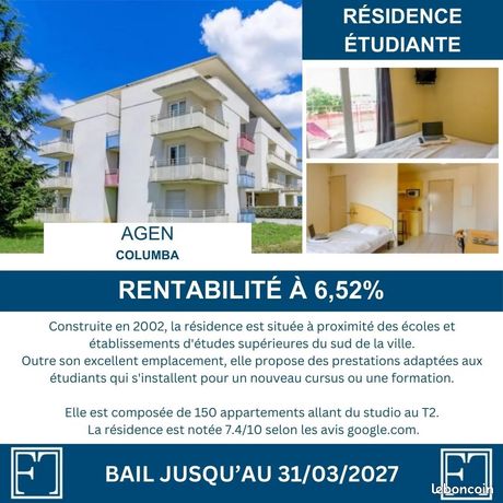 Studio 1 pièce 17 m²