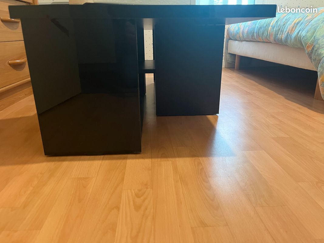 Table basse + pouf en cuir (image 3)