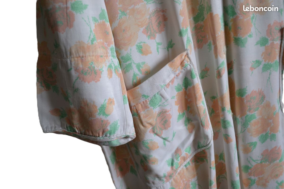 Robe de chambre femme T40 - Motif floral - 123 cm (image 3)