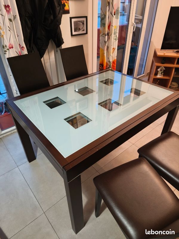 Vend table salon+4 chaises+rallonge (image 3)