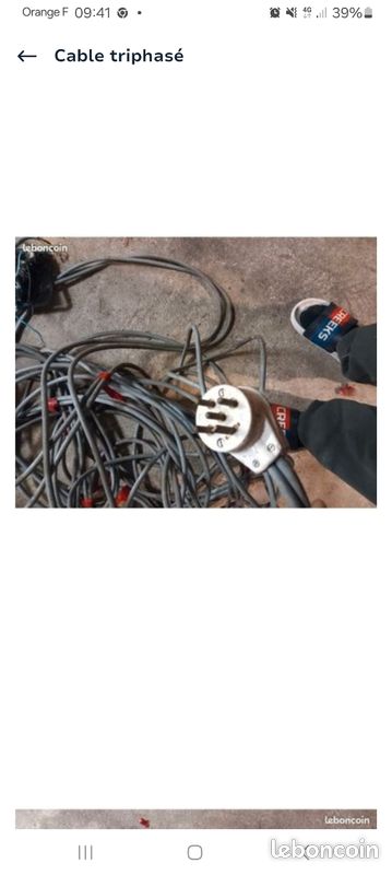 Cable industriel triphase (image 1)