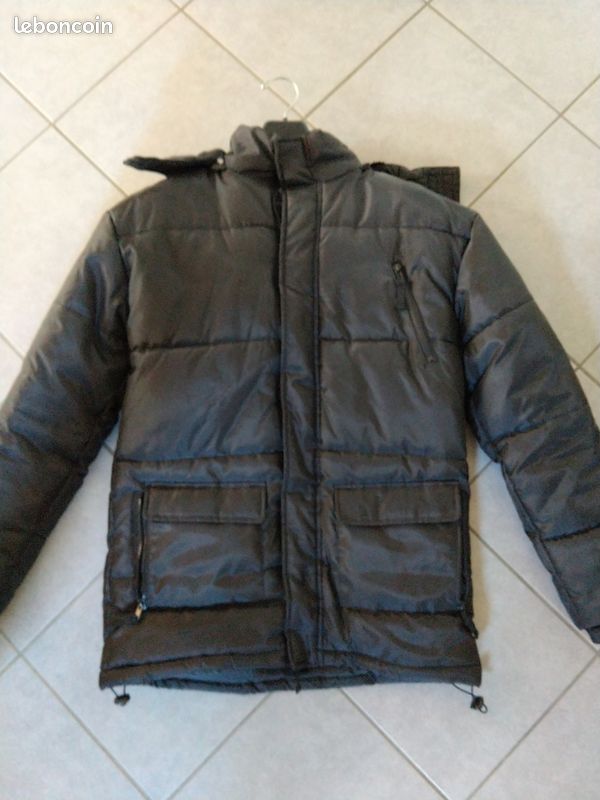 Doudoune longue homme noire taille S (image 1)