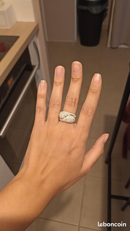 Bague en argent la vie en or (image 3)