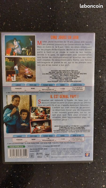 Cinq jours en juin, Michel Legrand dvd / Il est génial papy, Michel Drach dvd (image 2)