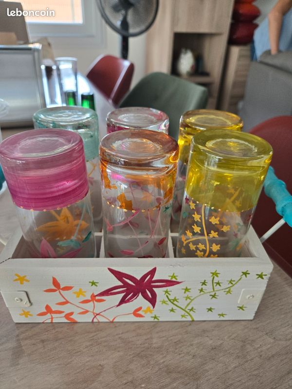 6 verres à orangeade neuf et pain main (image 1)