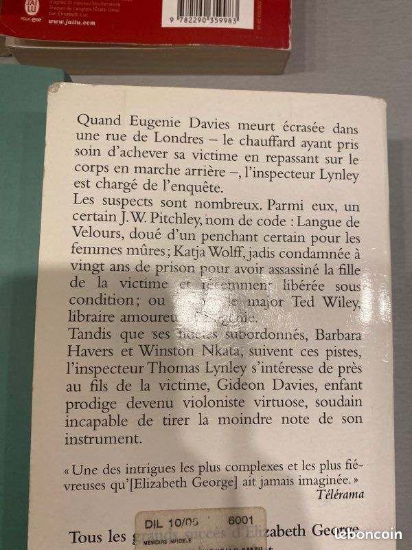 Lot de 4 livres histoires amours d’époque / policier / l’adolescence Bon état (image 7)