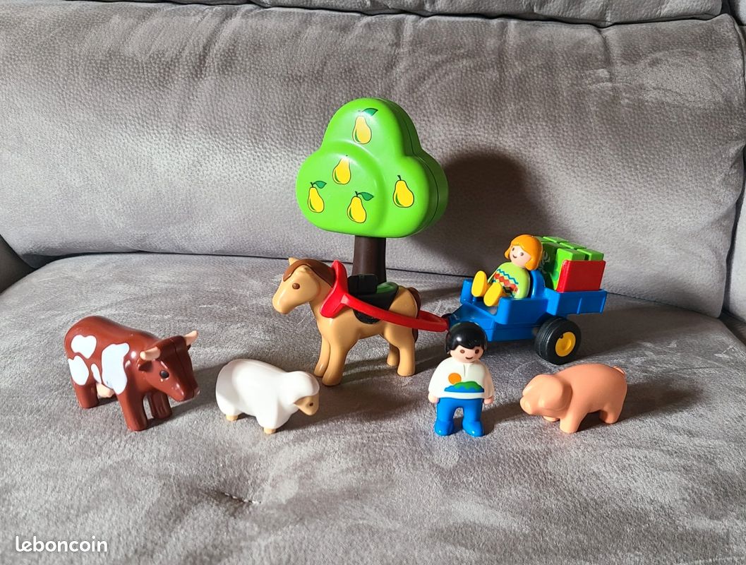 Playmobil 123 coffret charrette, animaux 6620 (image 1)