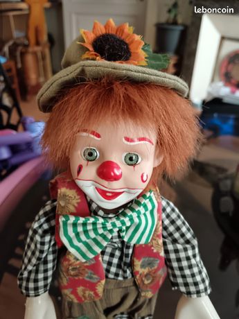 Poupée porcelaine 8 - clown - Jeux & Jouets