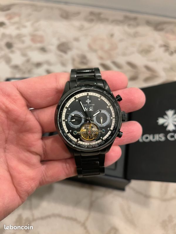 Montre Bracelet Pour Homme Louis Cottier Modèle Bomer - Neuve Sans étiquette, Dans Sa Boîte, Jamais Portée