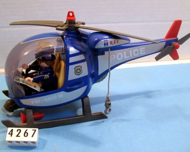 Hélicoptère De Police Playmobil 4267 - Avec Commissariat, Occasion, Univers Playmobil