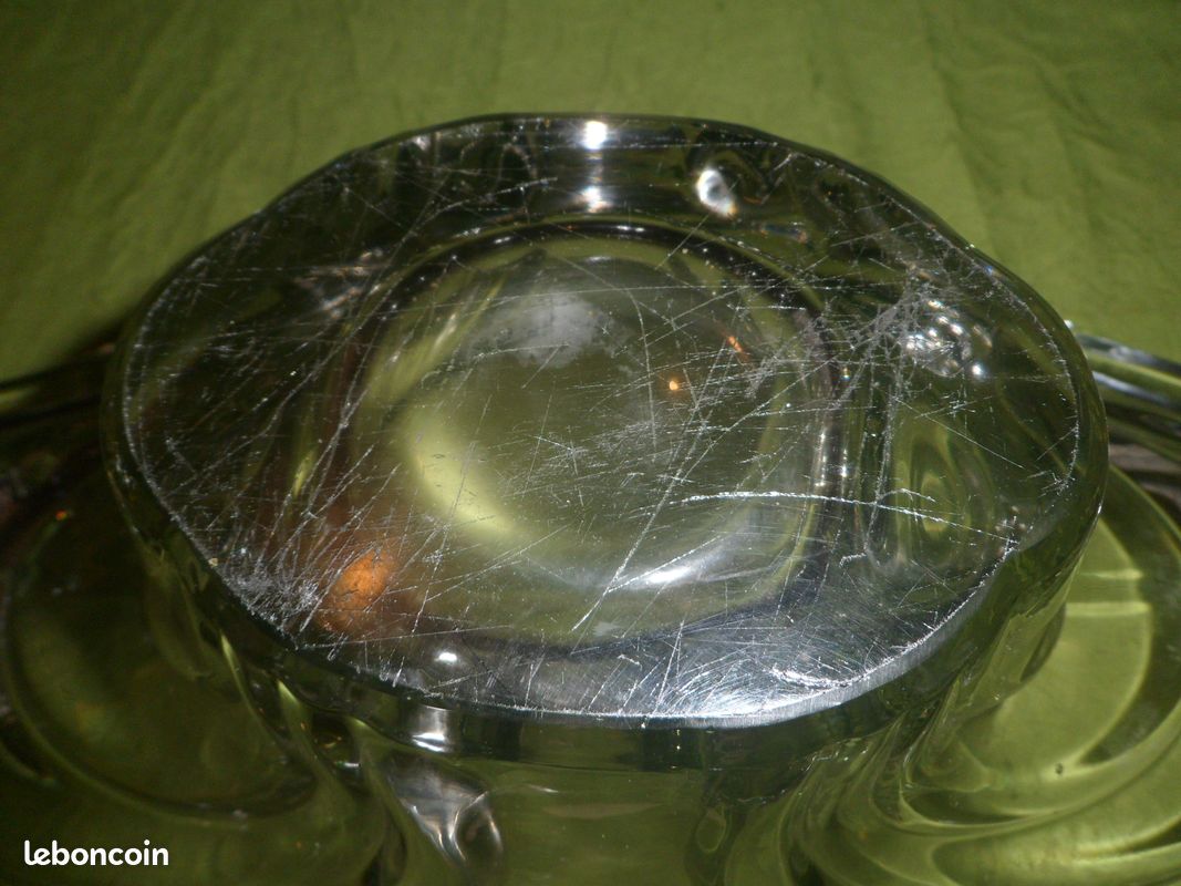 RARE SERVICE À Salade de Fruits Vintage en Verre cristalerie VANNES LE CHATEL EUR 85,00 - FR