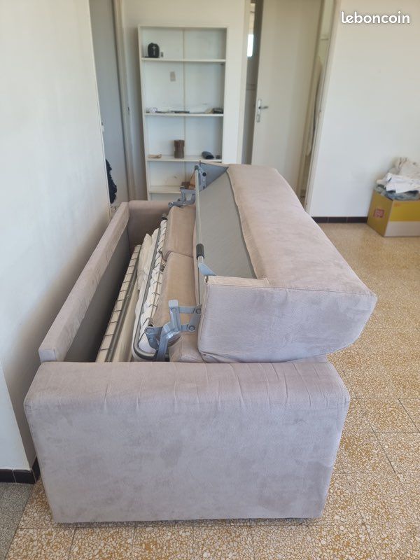 Canapé-lit 2 places convertible – système rapido – matelas inclus (image 5)