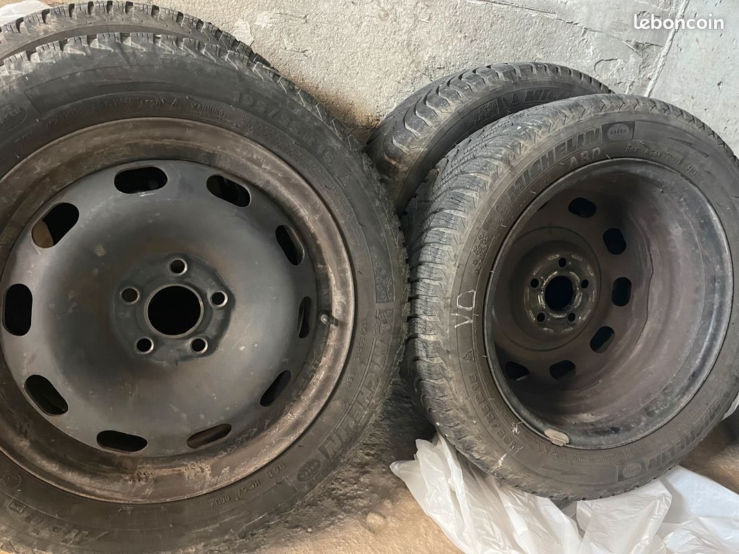 Vente 4 roues complètes PNEUS MICHELIN Alpin 195/55 R15 (image 1)
