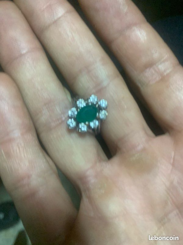 Bague émeraude diamant (image 2)