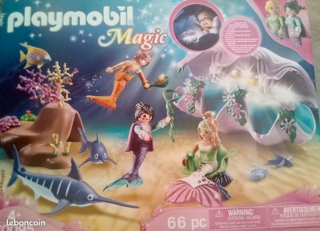 Playmobil 70095 - Coquillage Lumineux et sirènes, Coffret de