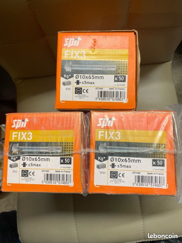 GOUJON FIX3 M10X65/5 BOITE 50 - SPIT ( Neuf ) (image 1)