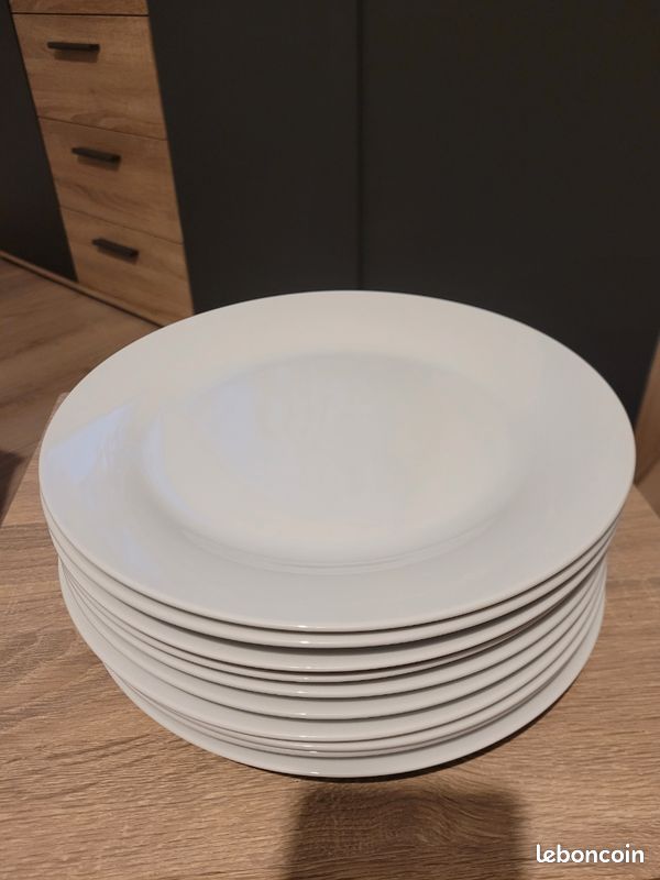 Lot de 10 grandes assiettes (image 1)
