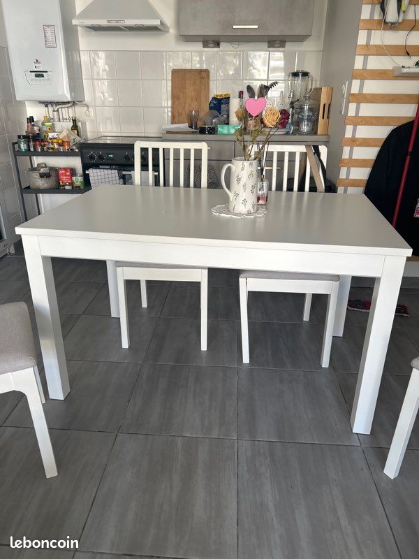 Table extensible et chaise ikea Laneberg et Ekedalen (image 1)