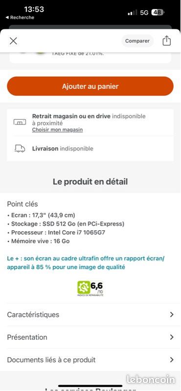 Asus i7 17,3 neuf (image 2)
