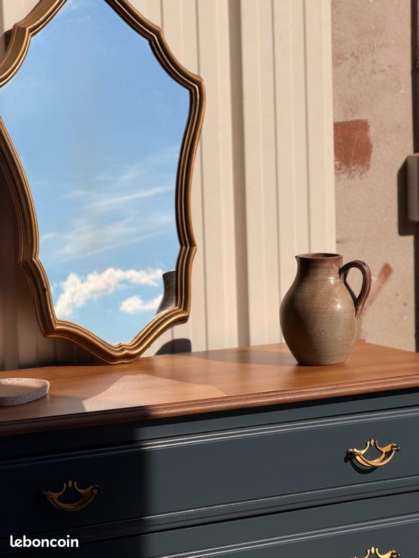 Commode 3 tiroirs - gris/bleu (image 5)
