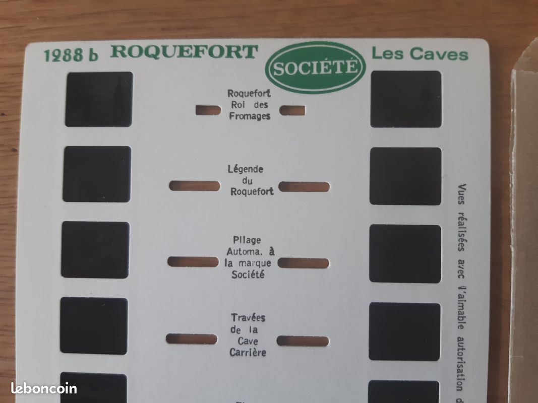 Carte stéréoscopique LESTRADE Les caves société ROQUEFORT fromage (image 2)