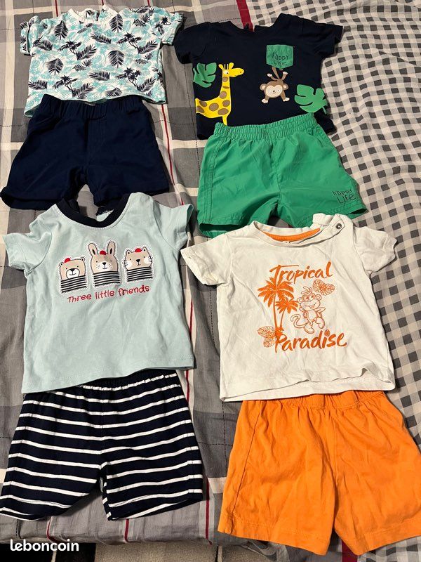 Vente de vêtements d’été pour enfants de 12 mois en bon état à venir chercher sur place (image 2)
