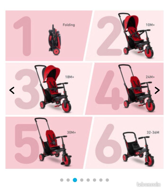 Tricycle smart trike noir evolutif (image 4)