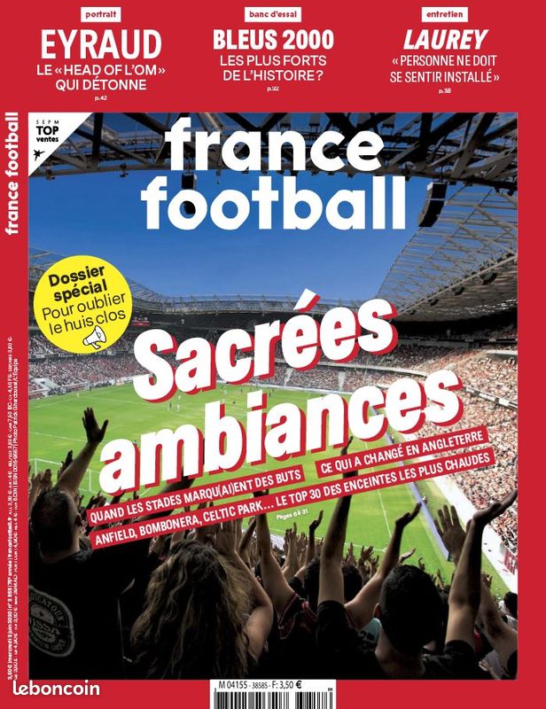 France Football numéro 3858 du 03/06/2020 (image 1)